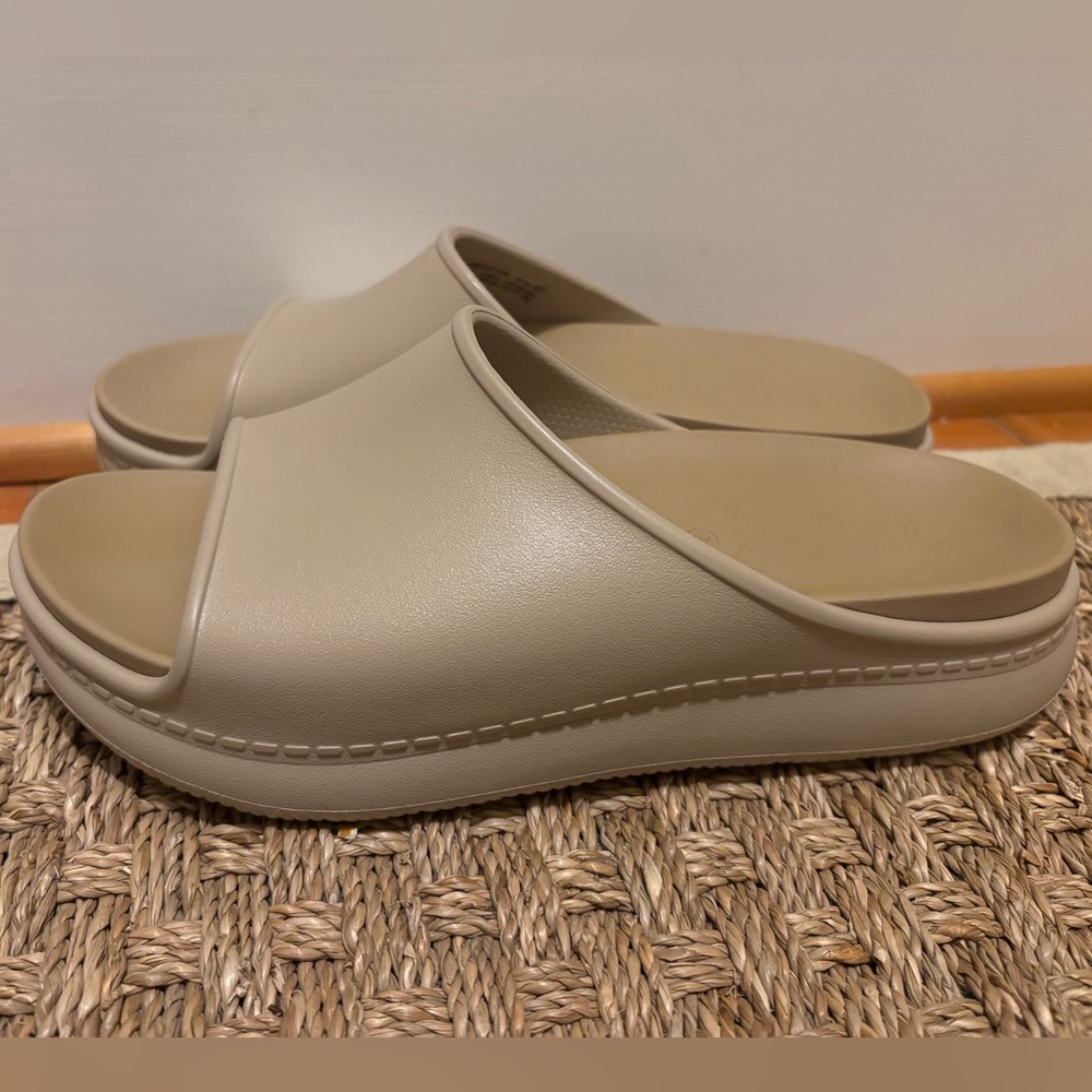 Dansko Beige Slide Sandals